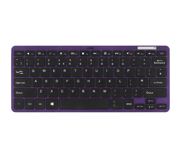  LOGIK LKBWLPP13 Wireless Keyboard Violet Currys PC World Business