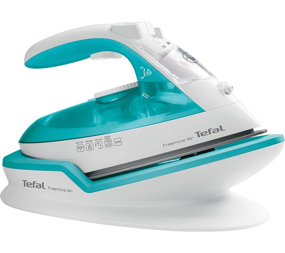 TEFAL Freemove Air FV6520G0 Cordless Steam Iron - Blue & White, Blue