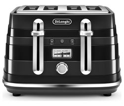 DELONGHI Avvolta CTA4003BK 4-Slice Toaster - Black