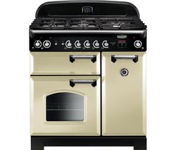 RANGEMASTER Classic CLA90DFFCR/C 90 cm Dual Fuel Range Cooker - Cream & Chrome