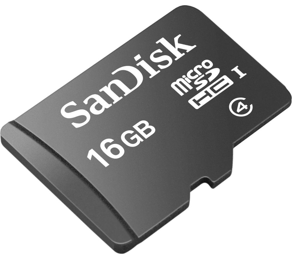 SANDISK Standard Class 4 microSDHC Memory Card - 16 GB Deals | PC World