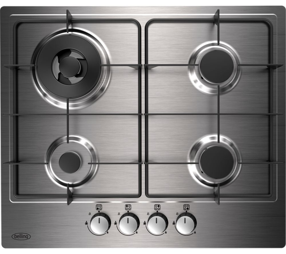 BELLING GHU602GC Gas Hob - Stainless Steel, Stainless Steel