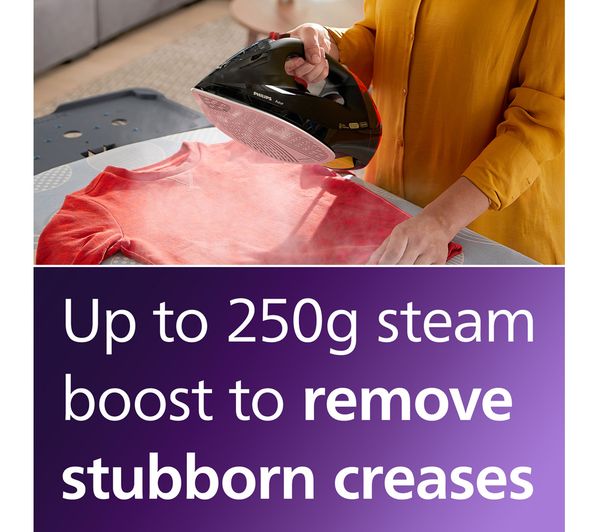 GC4567/86 PHILIPS Azur GC4567/86 Steam Iron Black & Red Currys