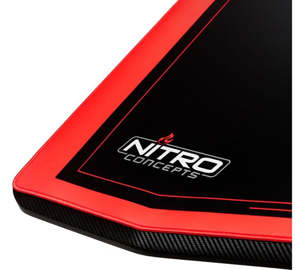 Buy Nitro Conc D16e Carbon Gaming Desk Black Red Free Delivery Currys
