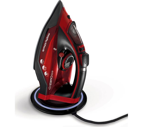 Image of MORPHY RICHARDS Easycharge 303250 Cordless Steam Iron - Red & Black