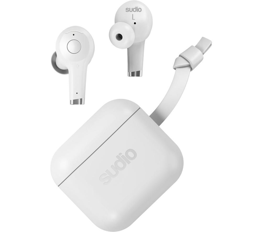 SUDIO ETT Wireless Bluetooth Noise-Cancelling Earphones - White