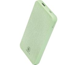 Essential Line Fabric 10 Portable Power Bank – Green