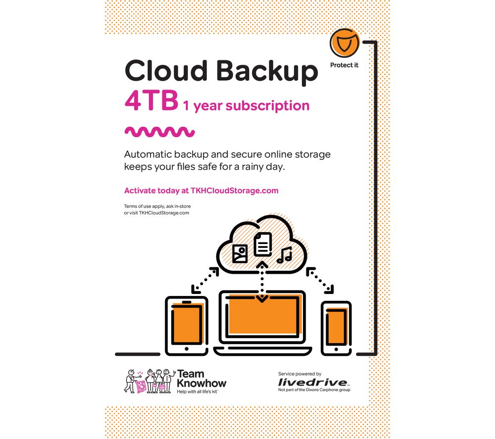 KNOWHOW Cloud Backup - 4 TB, 1 year