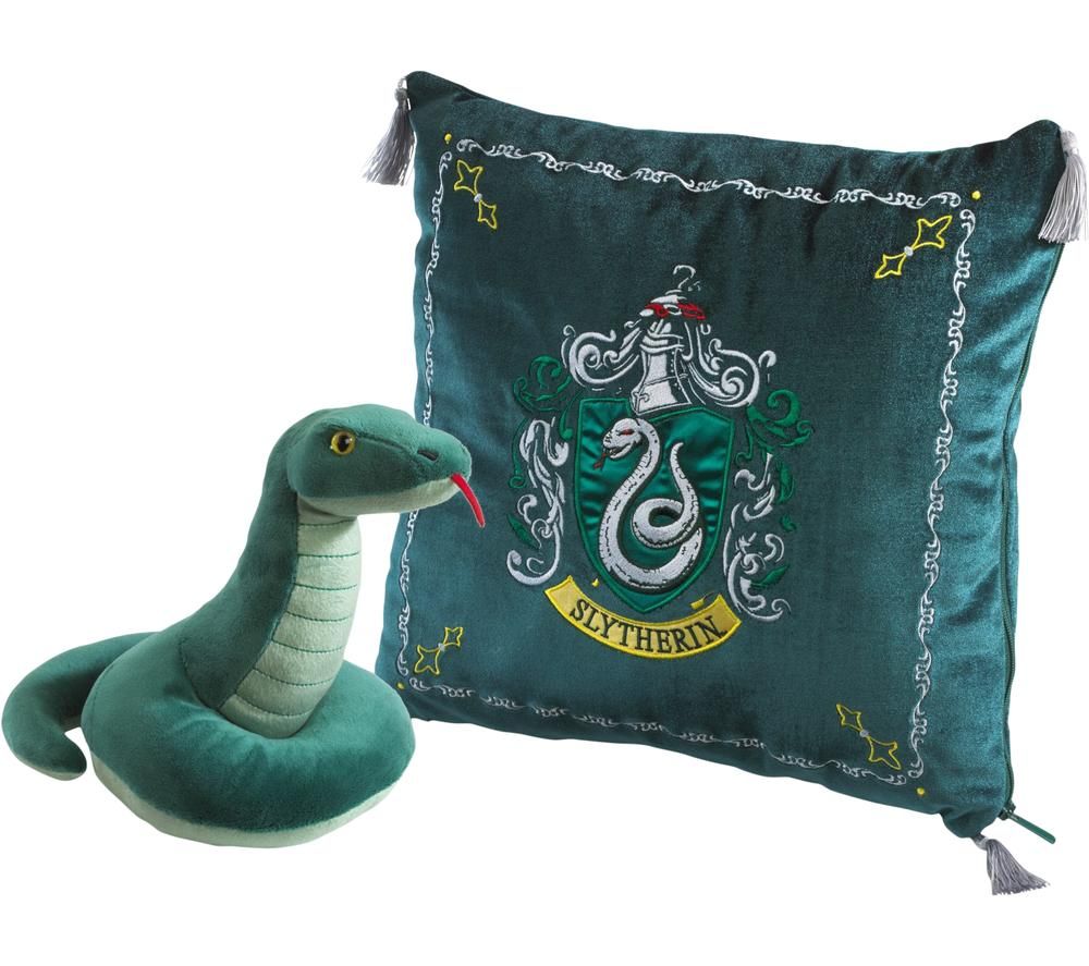 NOBLE Collection Slytherin House Mascot & Cushion Set review