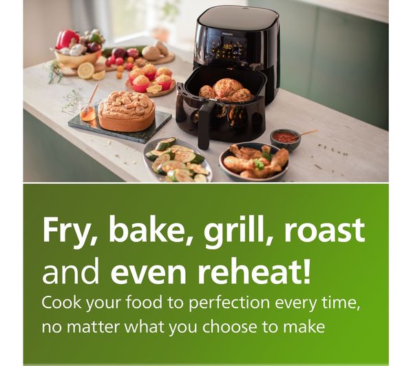 HD9280/91 PHILIPS Essential HD9280/91 XL Air Fryer Black Currys