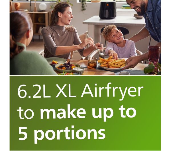 HD9280/91 PHILIPS Essential HD9280/91 XL Air Fryer Black Currys