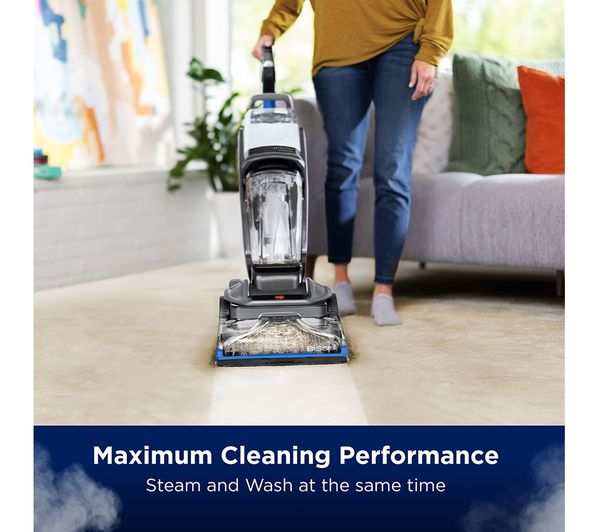 3670E BISSELL Revolution HydroSteam 3670E Upright Carpet Cleaner Black, Titanium & Colbalt