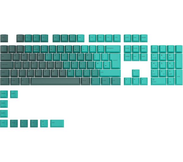 An image of GLORIOUS GPBT Keycaps - UK Layout, Rain Forest