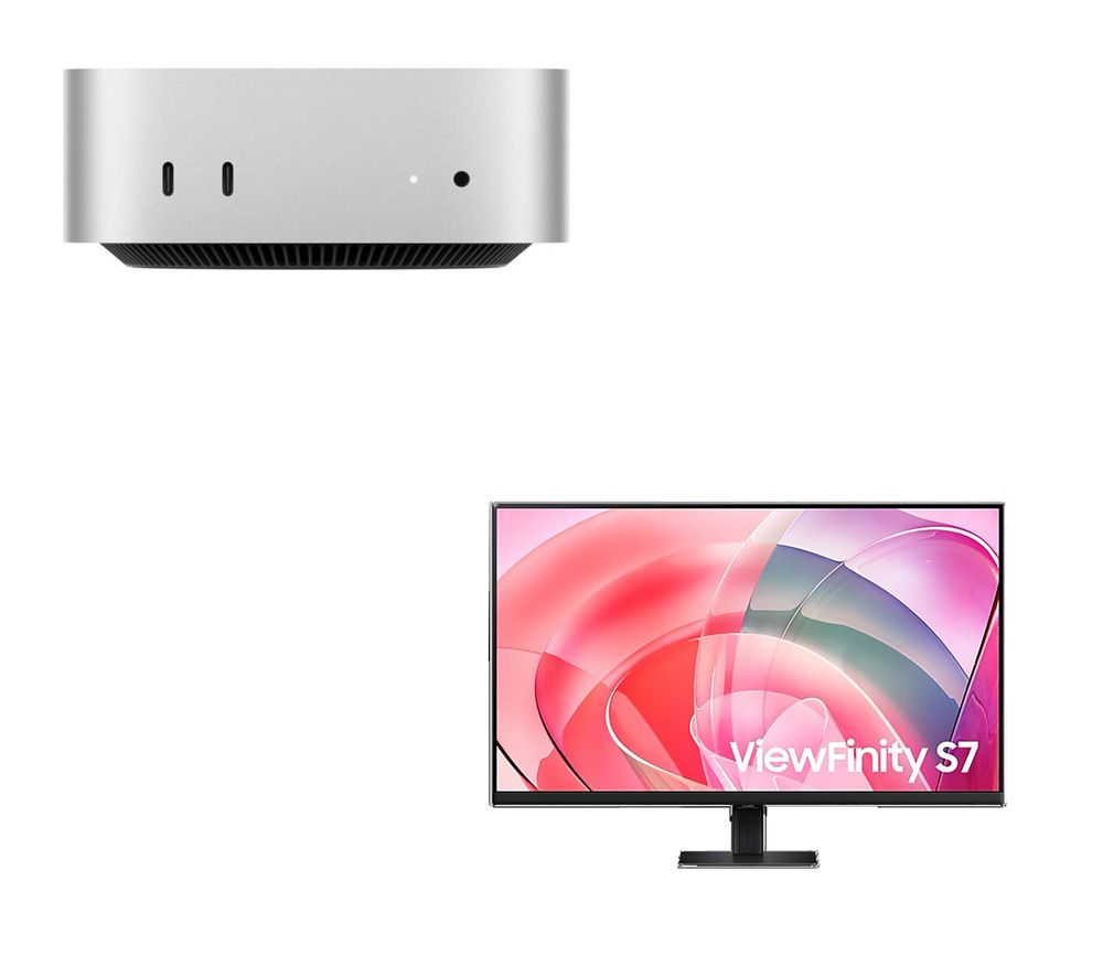 ViewFinity S7 LS32D700EAUXXU 4K Ultra HD 32" IPS LCD Monitor & Mac mini (2024) (M4, 512 GB SSD, Silver) Bundle