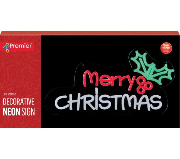 Premier 40 Cm Merry Christmas Hanging Neon Sign