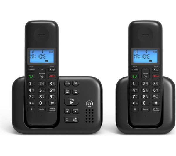BT 3960 Cordless Phone - Twin Handsets, Black