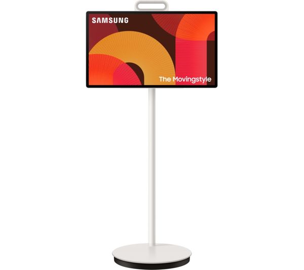 An image of SAMSUNG The Movingstyle UE27LSM7FAXXXU 27" Smart Quad HD HDR LED TV - White