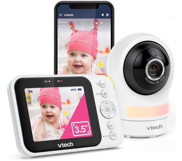 VTECH RM4761 3.5" LCD Screen Smart Video Baby Monitor - White