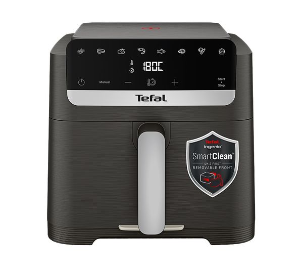 An image of TEFAL Single Ingenio Mega Air Fryer - Dark Grey