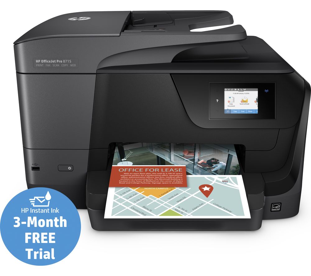 HP OfficeJet Pro 8715 All-in-One Wireless Inkjet Printer with Fax specs