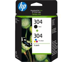 Combo 304 Tri-colour & Black Ink Cartridges - Twin Pack