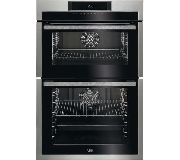 Image of AEG SurroundCook DCE731110M Electric Double Oven - Stainless Steel & Black