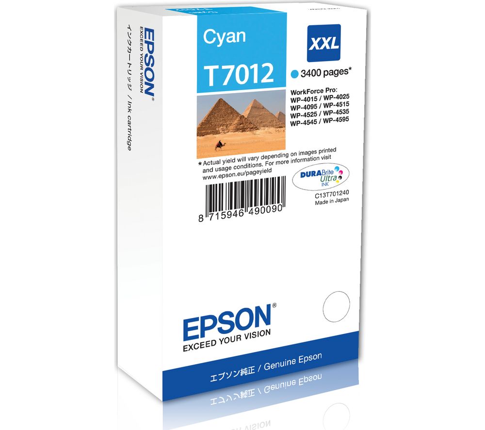 EPSON Pyramid T701 XXL Cyan Ink Cartridge