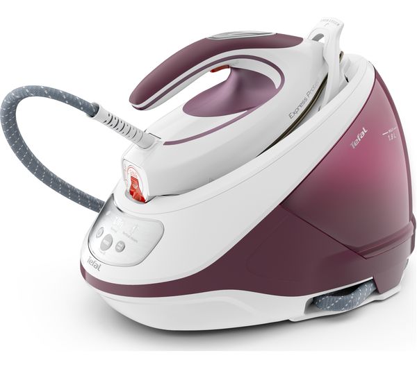 Tefal Express Protect Sv9201 Steam Generator Iron White Burgundy