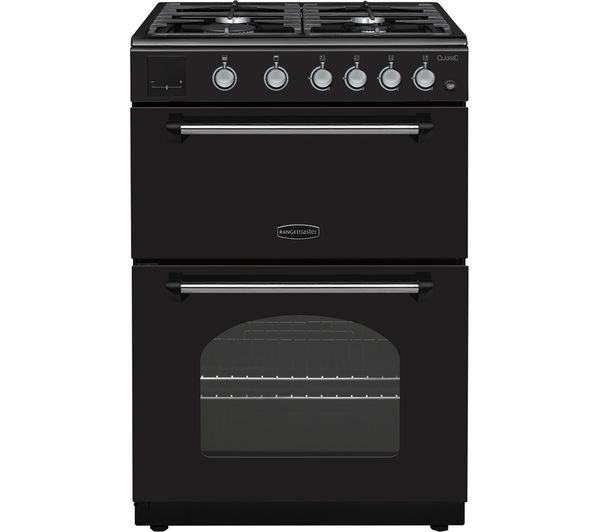 RANGEMASTER Classic CLA60NGFBL/C 60 cm Gas Cooker - Black & Chrome