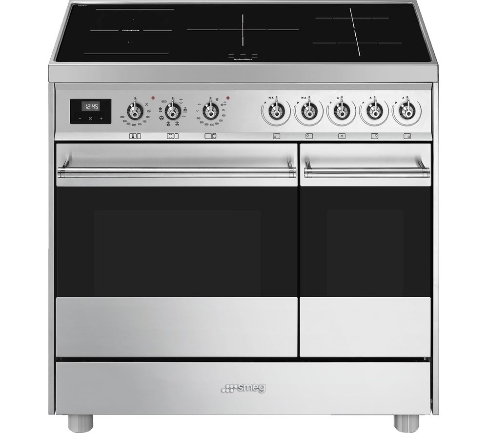 SMEG C92IMX9 90 cm Electric Induction Range Cooker - Stainless Steel