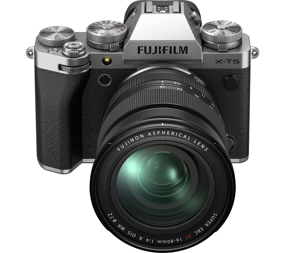 X-T5 Mirrorless Camera with FUJINON XF 16-80 mm f/4 R OIS WR Lens - Silver