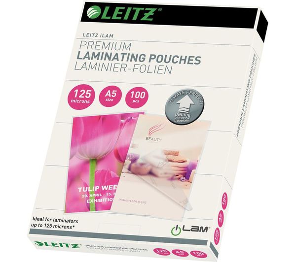 Leitz Ilam 74930000 125 Micron A5 Laminating Pouches Pack Of 100