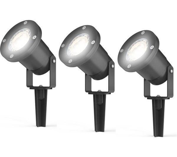 4LITE 4L2/2000 LED Garden Spike Light - GU10, Pack of 3