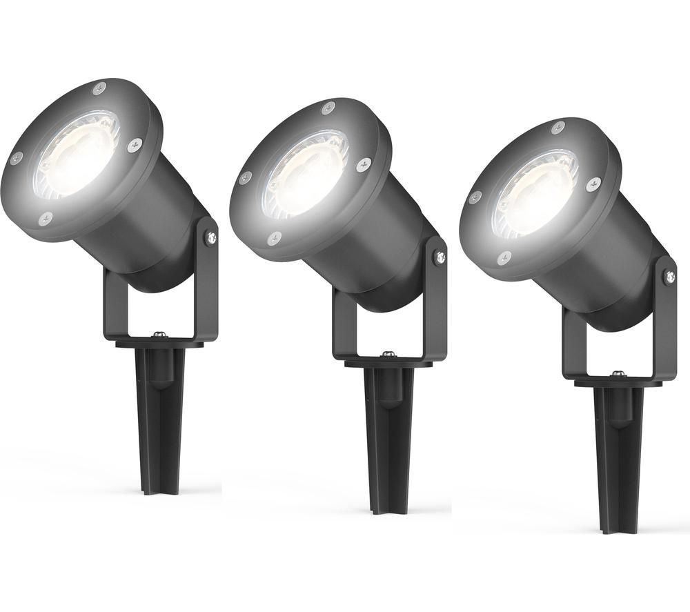 4L2/2000 LED Garden Spike Light - GU10, Pack of 3