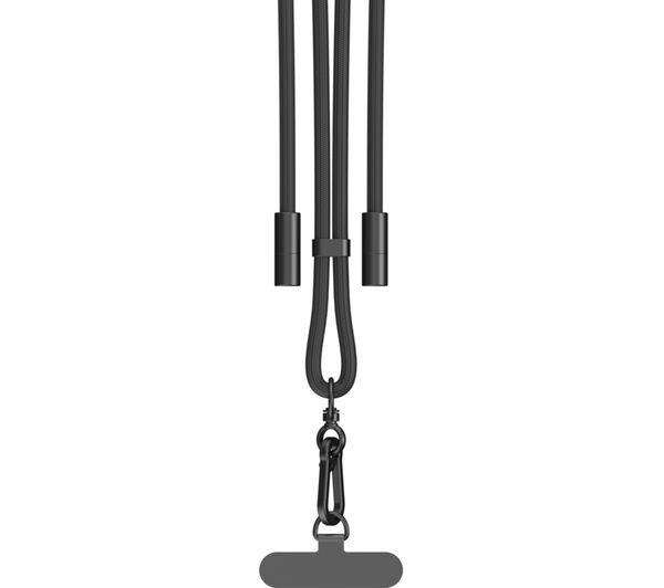 An image of GOJI GCCLYBK26 2-in-1 USB Type-C Cable Crossbody Phone Lanyard - Black