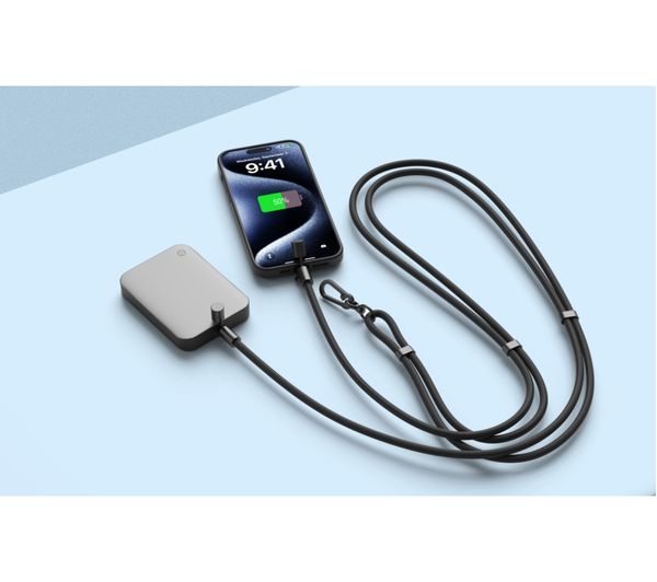 GOJI GCCLYBK26 2-in-1 USB Type-C Cable Crossbody Phone Lanyard - Black ...