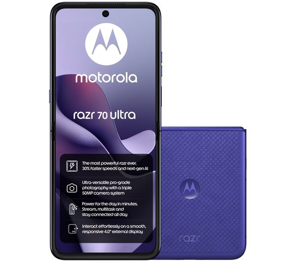 An image of MOTOROLA Razr 70 Ultra - 512 GB, Orient Blue