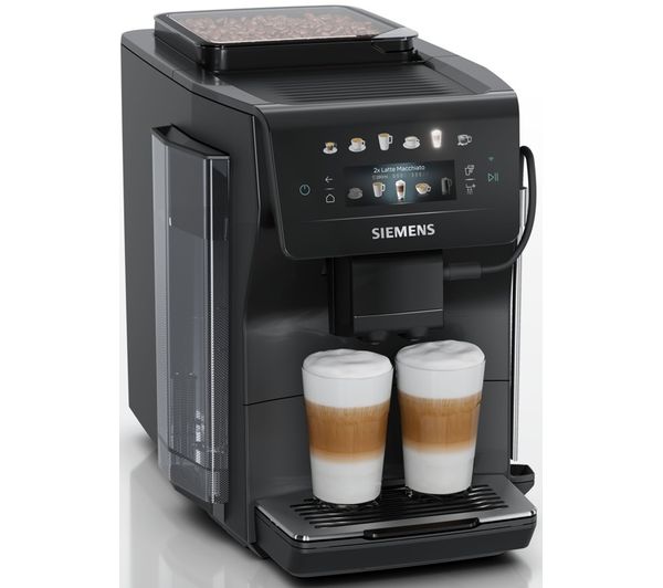 An image of SIEMENS (SIE) TP601G09 EQ600 iAroma Smart Bean to Cup Coffee Machine - Piano Black