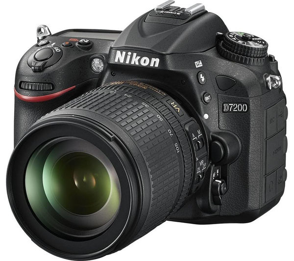 NIKON D7200 Digital SLR Camera with 18-105 mm f/3.5-5.6 Zoom Lens - Black, Black