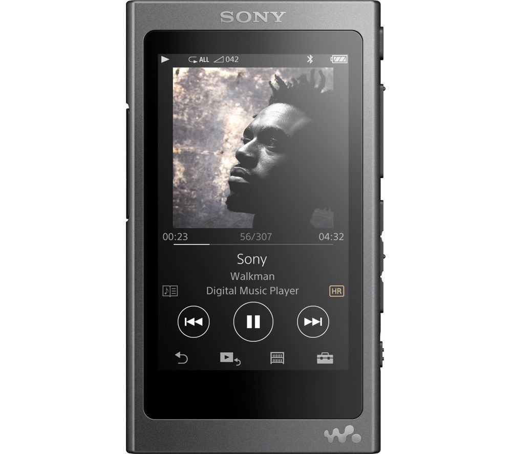 SONY NW-A35 Hi-res Walkman Touchscreen MP3 Player with FM Radio - 16 GB, Black, Black