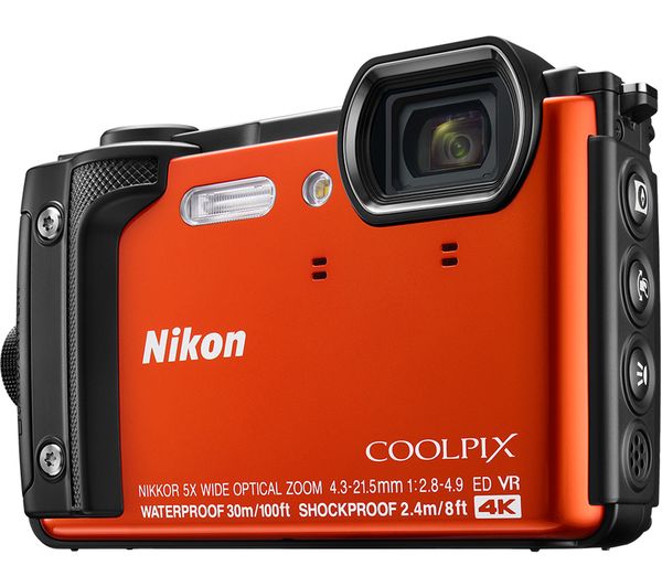 NIKON COOLPIX W300 Tough Compact Camera - Orange, Orange