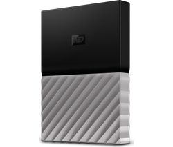 WD My Passport Ultra Portable Hard Drive - 1 TB, Black & Grey