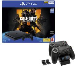 SONY PlayStation 4 500 GB with Call of Duty: Black Ops 4 & Twin Docking Station Bundle