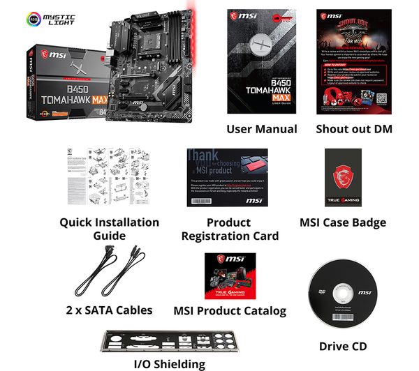 （セール中）MSI B450 TOMAHAWK MAX ＋Ryzen5 1600 セール中）MSI B450 TOMAHAWK MAX ＋Ryzen5 1600 PCパーツ