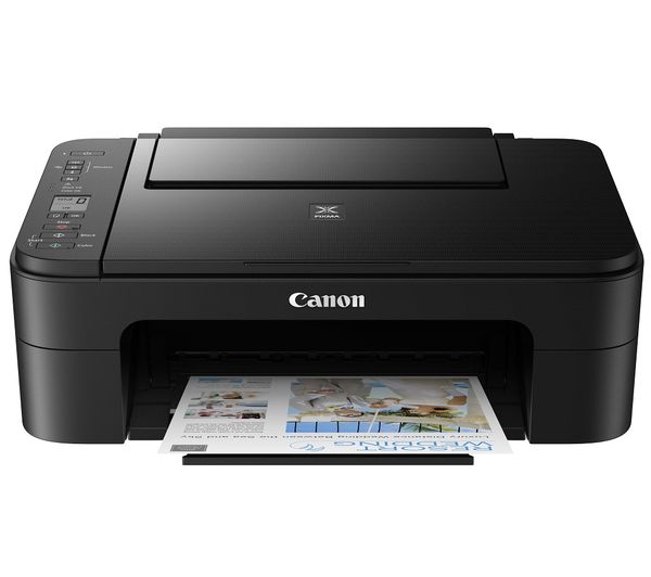 CANON PIXMA TS3355 All-in-One Wireless Inkjet Printer, Includes 2 Canon FINE Cartridges, WiFi / Apple AirPrint, Up to 7.7 prints per minute