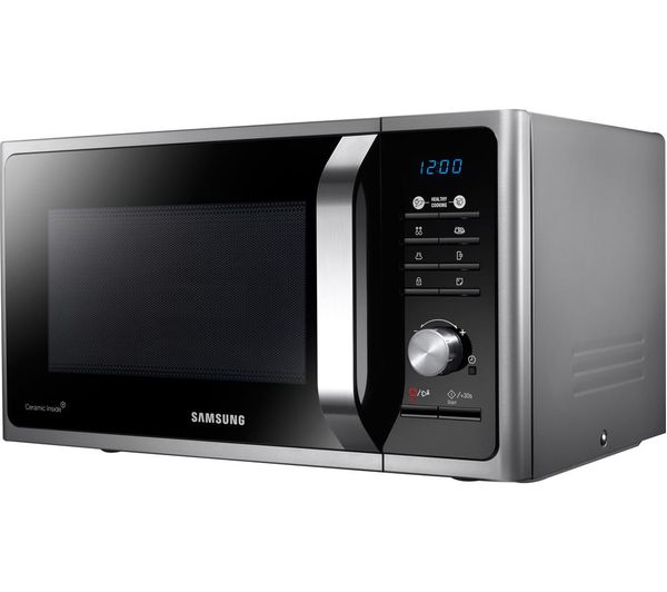 Buy SAMSUNG MS23F301TAS Solo Microwave - Black & Silver | Free Delivery