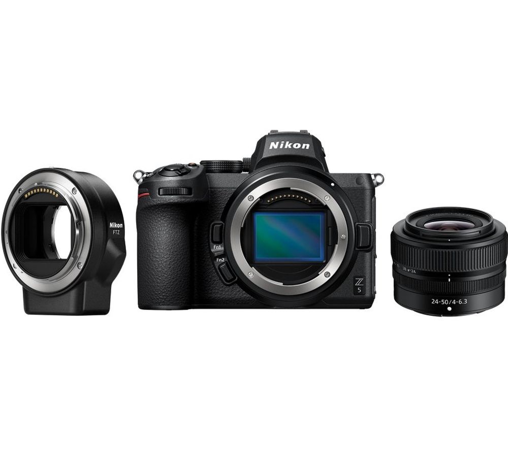NIKON Z 5 Mirrorless Camera with NIKKOR Z 24-50 mm f/4-6.3 Lens & FTZ Mount Adapter - Black