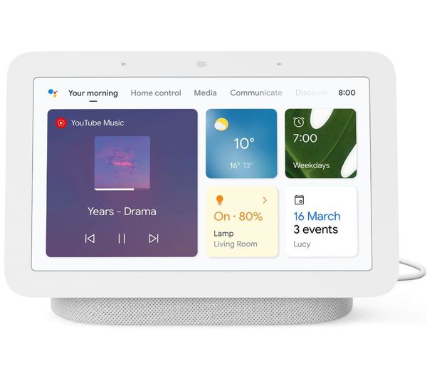 Image of GOOGLE Nest Hub (2nd Gen) Smart Display with Google Assistant - Chalk