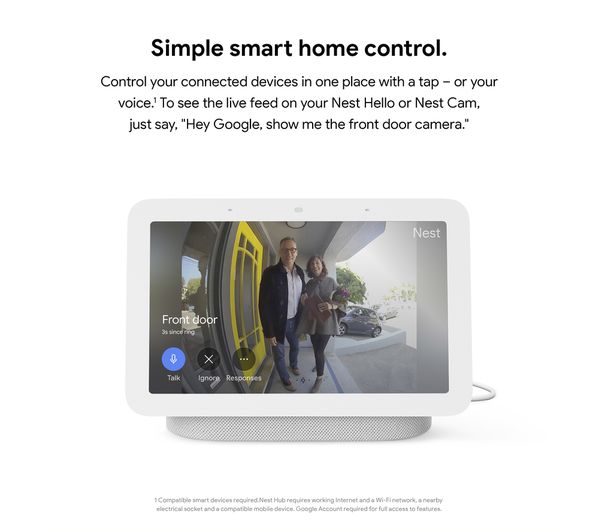 Google Nest Hub (2nd Gen) Smart Display with Google Assistant - Chalk 10