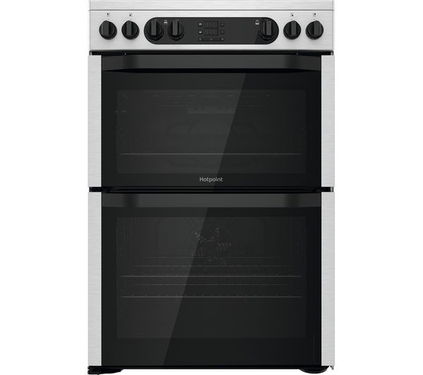 Photos - Cooker Hotpoint-Ariston HOTPOINT Multiflow HDM67V9DCX/UK 60 cm Electric Ceramic  - Stainless 